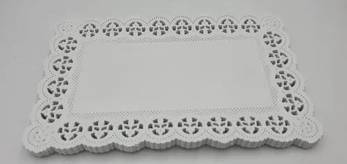 Deko-Servietten 24 x 15cm rechteckig 100 Stück weiß 22-31 von Demmler