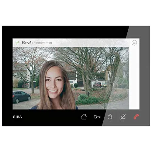 Gira 1209005 Wohnungsstation Video AP 7 Türko Schwarz - Haus-Alarmanlagen mit 7