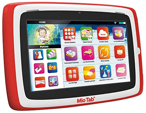 Liscianigiochi -Mio Tab 7'' Smart Advanced, Kinder 6-12 Jahre, Speicher 16 GB, autonom, sensorische Kapazitäten, Hand-Augen-Koordination, Mehrfarbig, 97029