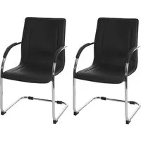 MCW 2er-Set Konferenzstuhl Perm, Besucherstuhl Freischwinger