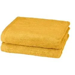 Ross Premium Uni Handtücher Boucle Handtuch 50x100 cm | safran - gelb