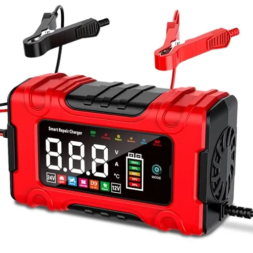 10A Autobatterie Ladegerät 12V/24V mit LCD-Display