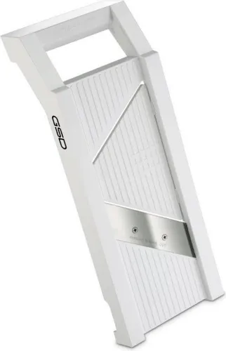GSD Universal-Gemüsehobel 2-in-1, Farbe Weiß 30002 - Reiben & Küchenreiben, vielseitig einsetzbar mit 5 Einsätzen für verschiedene Schneidestärken und ergonomischem Design für müheloses Schneiden.