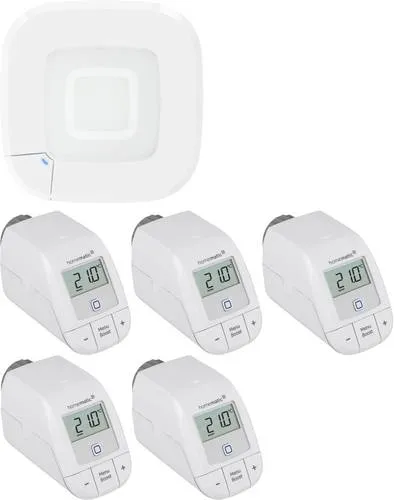 Homematic IP Starterkit Heizen mit Access Point und Heizkörperthermostat - Einstieg ins Smart Home leicht gemacht! Mit dem Homematic IP Starterkit steuern Sie Heizkörper thermostatisch und nutzen die intuitive App für einfache Einrichtung und Kontrolle.