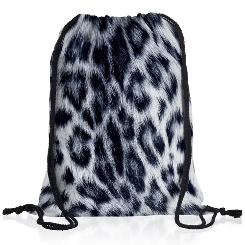 Schneeleopard Rucksack Sportbeutel Turnbeutel Beutel Leo Leopard Fell Tier katze