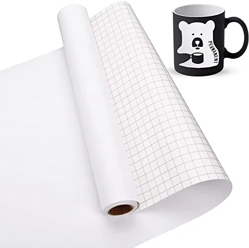 Lya Vinyl MattWeiß Vinylfolie Plotter, Selbstklebend Plotterfolie für Cricut – 30,5 cmx 4,6 m, weiß Plotterfolie, Selbstklebende Folie für Cricut, Silhouette Cameo 4