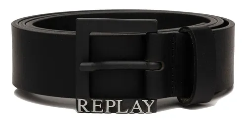 REPLAY Leather Belt W85 Gürtel Black schwarz Neu