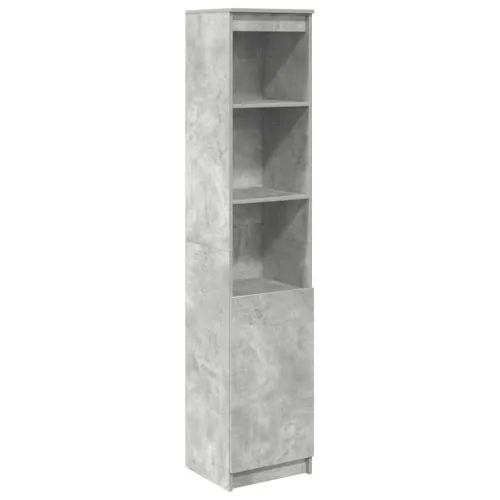 vidaXL Highboard Betongrau 37,5x35x180 cm - Stylisches Highboard aus robustem Holzwerkstoff mit 5 Regalböden für optimalen Stauraum. Ideal für vielseitige Nutzung in jedem Raum, pflegeleicht und langlebig.
