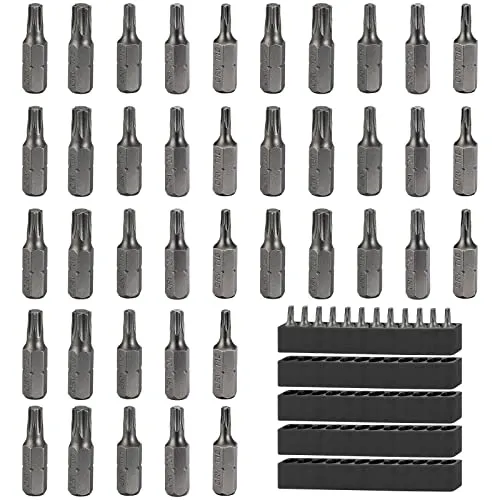 Stück Torx Bit Set Ersatz Bits Torx Tamper Resistant Bitsatz mit 5 Stück Speicherstreifen Für Gängige Schrauberbits 50