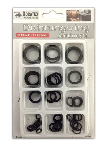 Dichtungsset Ringe | 50tlg. Dichtungsringe | 12 verschiedene Größen | Sanitär