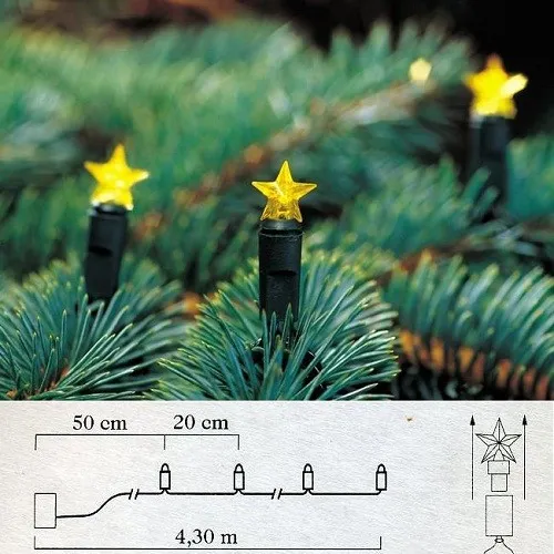 LED Lichterkette 20er Sterne gelb Batteriebetrieb innen Konstsmide 1093-000 xmas