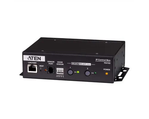 Aten PE4102G 2-fach-Eco PDU Stromregler mit Fernzugriff - Intelligente Stromverteilungslösung mit 2 Steckdosen, Fernsteuerung und Zeitplanung für effiziente Verwaltung von IT-Geräten in Rechenzentren. Platzsparendes Design für optimale Nutzung.