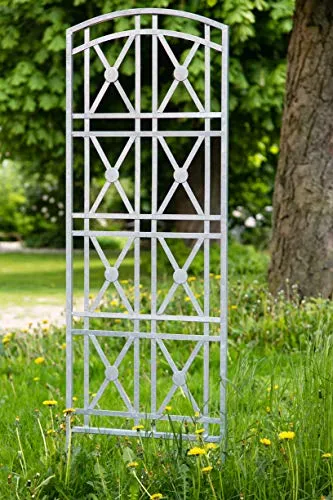 KUHEIGA Steckzaun H: 180cm B: 60cm aus Metall Verzinkt Rankhilfe Rankgerüst Rankgitter