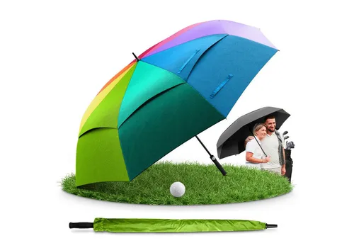 STYNGARD XXL Regenschirm BELFAST - Groß und Sturmfest für 2 Personen - Golfschirm mit Doppelbespannung für maximalen Wind- und Regenschutz, ideal für gemeinsame Spaziergänge bei schlechtem Wetter und bequem zu transportieren.
