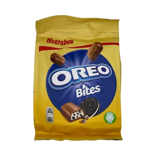 Marabou Oreo Bites, Milchschokolade mit Milchcremefüllung 140g Beutel