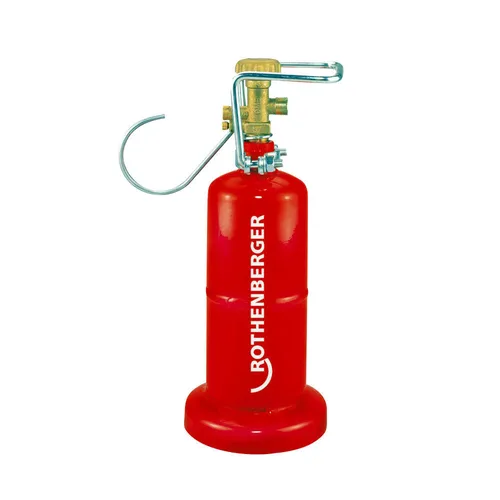 Rothenberger Propan-Kleingasflasche Handwerkerflasche G 3/8 L - leer - Installateurwerkzeuge, ideale leichte Stahlflasche für mobile Dachklempner- und Spenglerarbeiten, nur 1,65 kg, perfekt für Handwerker.