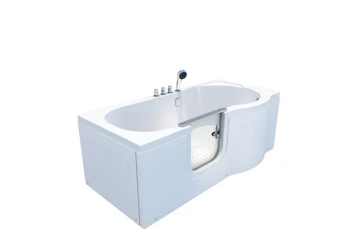 AcquaVapore Seniorenwanne mit Tür S12-L-ALL 170x85cm - Badewanne mit Tür für Senioren, bietet sicheren Zugang und ermöglicht entspannende Bäder in vertrauter Umgebung. Ideal für ältere Menschen und Personen mit eingeschränkter Mobilität.