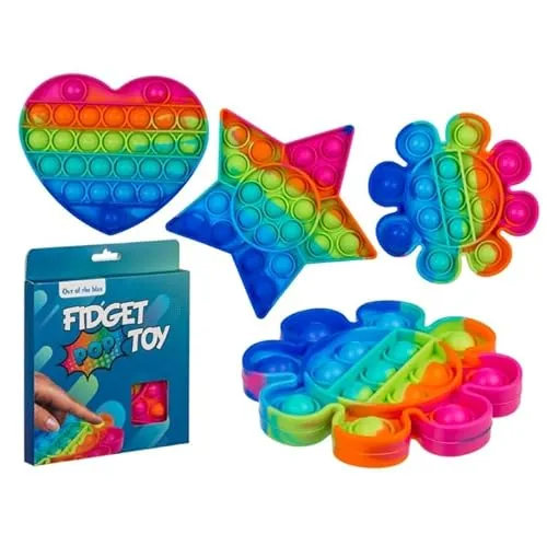 ootb Fidget Pop Toy Rainbow Anti Stress Bubble Pop Trend Push it Stern Herz Blume