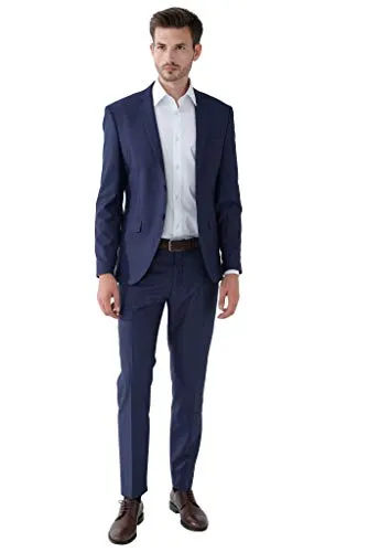 Steffen Klein Herren 2-Teiliger Slim Fit Business Anzug in blau von Steffen Klein