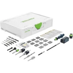 Festool Werkzeugkoffer Montagepaket SYS3 M 89 ORG - Bohren & Bohrereinsatz: Vielseitiges Montagepaket mit 104-teiligem Zubehör für alle Festool Akku-Bohrschrauber mit FastFix, ideal für professionelle Bohr-, Schraub- und Montagearbeiten.