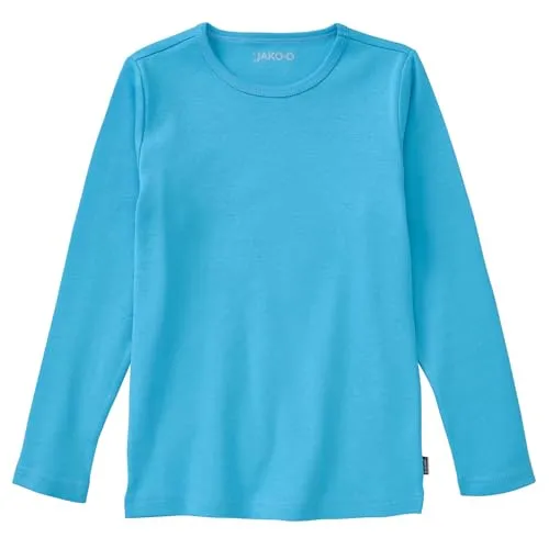 JAKO-O Langarmshirt Kinder Feinripp, helltürkis, Gr. 116/122