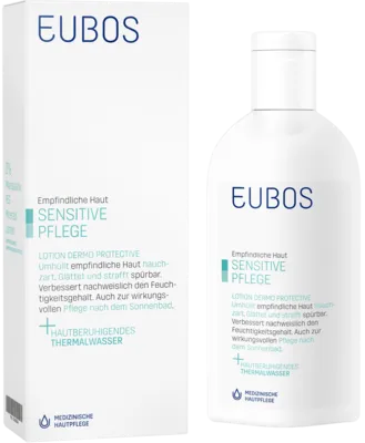 EUBOS SENSITIVE PFLEGE LOTION DERMO PROTECTIVE 200 ml - Medizinische Körperpflege, dermatologisch getestet für empfindliche Haut, spendet intensive Feuchtigkeit und schützt die Hautbarriere.