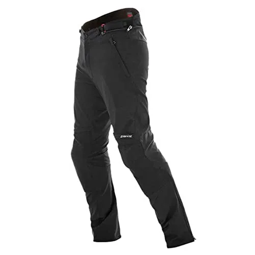 Dainese New Drake Air Tex Motorrad Textilhose, schwarz, Größe 44 - Motorradhose mit Verbindungsreißverschluss für perfekte Jacke-Hose-Kombination und individueller Taillenregulierung für optimalen Tragekomfort.