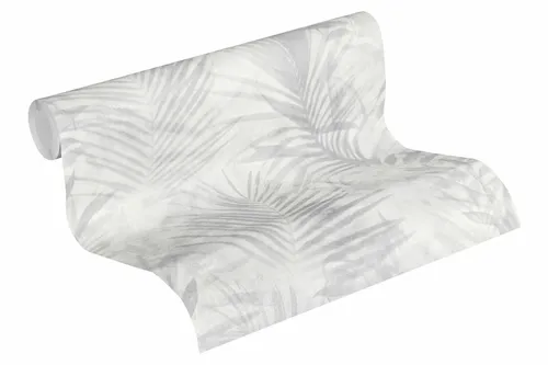 Neue Bude Tapete Vlies 37411-5 Farn grau livingwalls (3,02€/1qm)