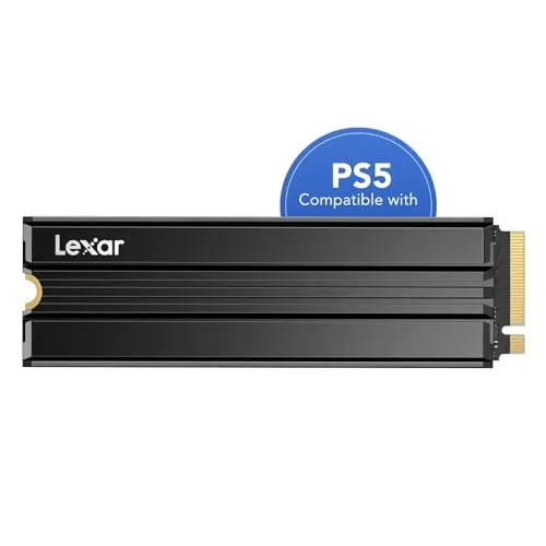 Lexar NM790 1TB Interne SSD mit Kühlkörper, M.2 2280 PCIe Gen4x4 NVMe 1.4 SSD, Bis zu 7400MB/s Lesen, 6500MB/s Schreiben, Interne Solid-State-Laufwerk für PS5, PC, Laptop (LNM790X001T-RN9NG)