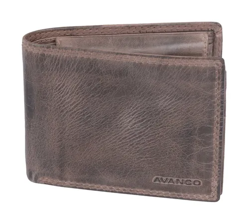 GlücksNugget Geldbörse aus Echtleder in Grau - Elegante Scheintasche in handlicher Größe (12,5 x 9 x 2 cm) aus hochwertigem Echtleder – ideal für den täglichen Gebrauch und stilvolle Aufbewahrung.