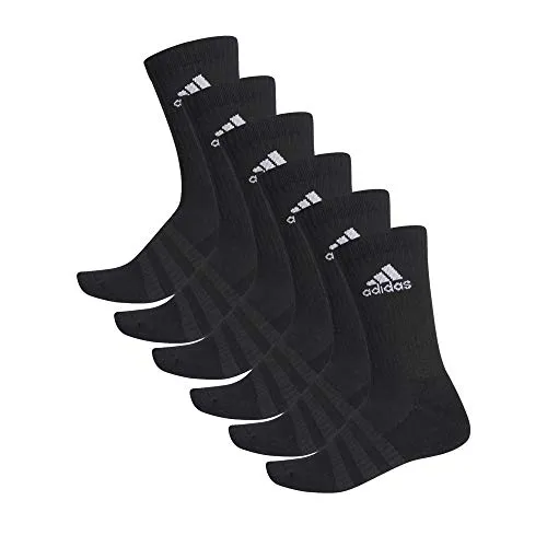 adidas 6 Paar Cushion Crew Socken, Schwarz, M in schwarz von adidas
