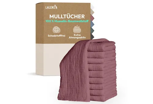 Laleni Spucktuch Spucktücher Baby aus Reiner Baumwolle in 70x70, (5-tlg), OEKO-TEX Zertifizierte Mulltücher