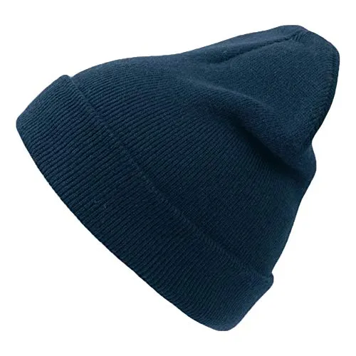 noTrash2003 Warme Doppelstrickmütze Beanie mit Umschlag Soft Acryl - Reach Zertifiziert Beanie-Hat Wintermütze Damenmütze Herrenmütze