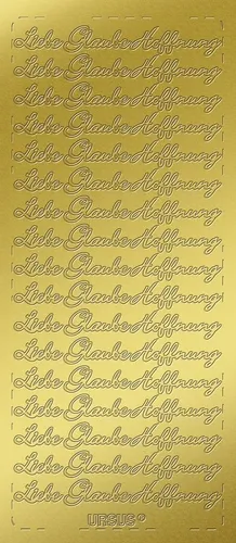 Ursus - Ludwig Bähr Etiketten Kreativsticker 10x23cm Motiv 115 VE=5 Stück gold