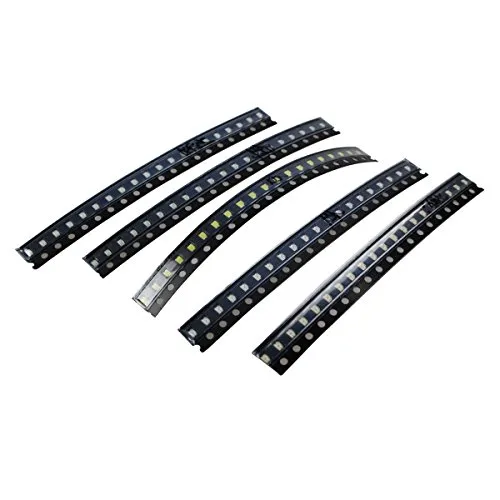 HALJIA 0805 SMD LED rot/gelb/grün/weiß/blau light-Emitting Diode Set – Schwarz (100 PCS) für Arduino Raspberry Pi DIY etc.