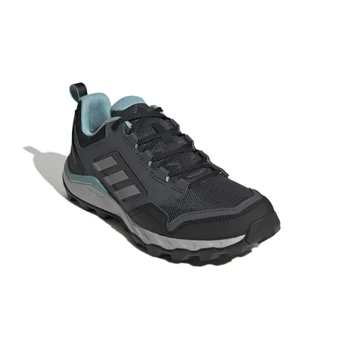 adidas Damen Tracerocker 2.0 Trail Running Shoes - Trailrunning-Schuhe in Core Black/Grey Three/Mint Ton, ideal für jedes Terrain, eine Nummer größer kaufen für optimalen Komfort.