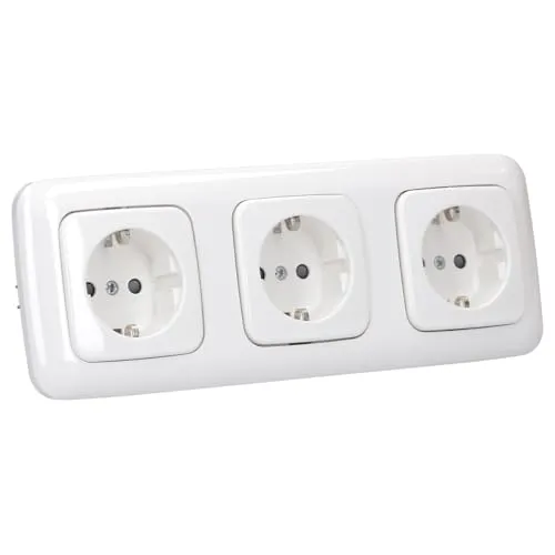Busch-Jaeger Reflex SI SCHUKO Steckdosen-Set 3-fach