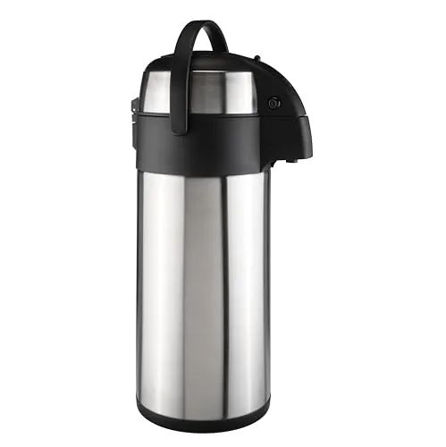 Bambelaa! Thermoskanne 5 Liter mit Pumpe – Edelstahl Isolierkanne für Heiß- und Kaltgetränke - VIELSEITIG EINSETZBAR: Ideal für Kaffee, Tee und mehr – perfekt für Büro, Camping und Veranstaltungen. DOPPEL-WANDIGE ISOLIERUNG: Hält Getränke lange heiß oder kalt. PRAKTISCHE PUMPFUNKTION: Einfaches Ausgießen ohne Kippen – sicher und bequem.