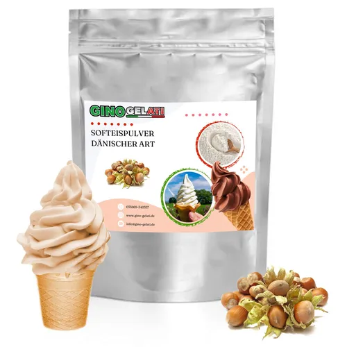 Gino Gelati Haselnuss Dänisches Softeis Pulver 333g von Gino Gelati