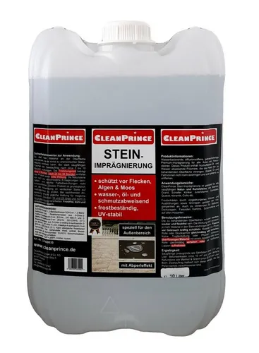 CleanPrince Steinimprägnierung wasserbasierend farblos Naturstein-Imprägnierung, diffusionsoffene, gebrauchsfertige Premium-Imprägnierung