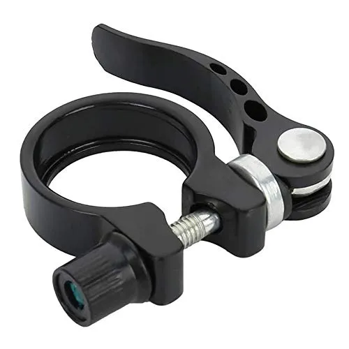 Sattelstützenklemme, Schnellspanner Sattelstützenklemme, Fahrrad Sattelstützenklemme, für 27,2/28,6 mm Schnellspanner Bike Sattelstütze Rennrad MTB (Schwarz)