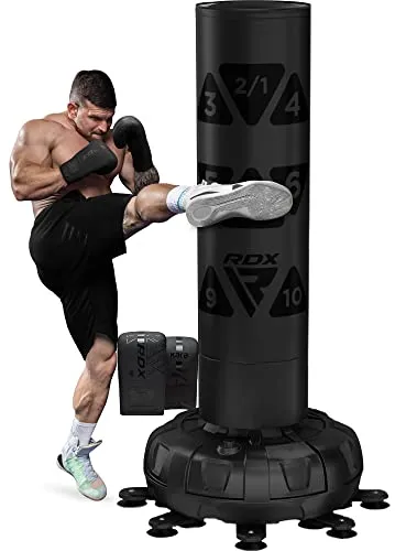 RDX 6FT 330LB Boxsack Stehend Erwachsene - Freistehender Standboxsack für MMA und Kickboxen, mit innovativem Octa Truss Fuß für maximale Stabilität und 150 KG Gewicht für intensives Training.