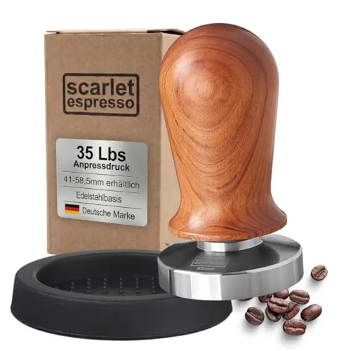 scarlet espresso Tamper »Perfetto« – Kalibriert auf 35 lbs Anpressdruck
