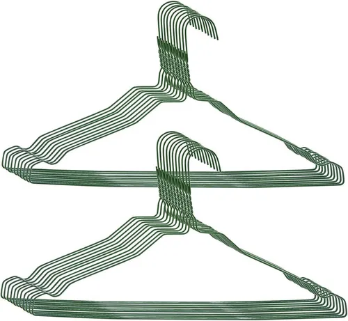 RSR Hangers Kleiderbügel Drahtbügel Metall Grün einfarbig 40 cm, (50-tlg)