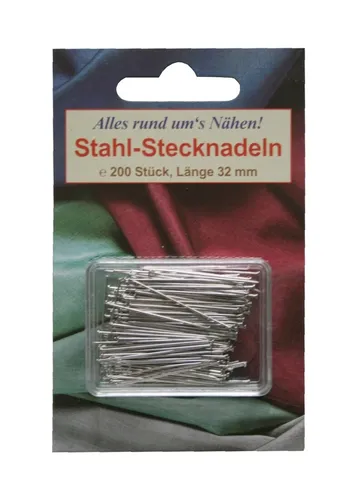 Stahlstecknadeln Stecknadeln 32mm 200 Stück (9200)