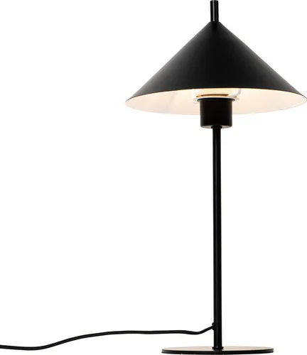 QAZQA Triangolo Tischleuchte - Elegante schwarze Tischlampe für Wohnzimmer und Schlafzimmer - Moderne Nachttischlampe aus Stahl, dimmbar für stimmungsvolles Licht. Ideal für jeden Raum, bringt Stil und Atmosphäre in Ihr Zuhause.