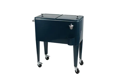 Kailua Cooler Trolley-Kühlbox - Geräumige Kühlbox mit 60 l Fassungsvermögen, ideal für Partys. Praktischer Flaschenöffner und Ablassventil für einfaches Entleeren. Perfekt für Sommerfeiern und Grillabende!