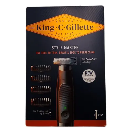 King C. Gillette Style Master Bartregler-Set für Herren und feuchtigkeitsspenden