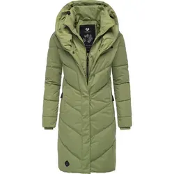Ragwear Steppmantel Natalka stylischer, gesteppter Winterparka mit gefütterter Kapuze grün M (38)