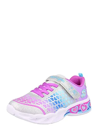SKECHERS Unisex, Kinder Sneaker Fuchsia/Silber/Orchidee/Royalblau/Aqua 32